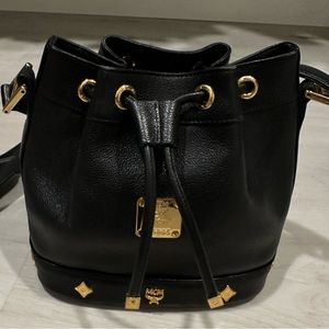 MCM Small Leather Bucket Bag